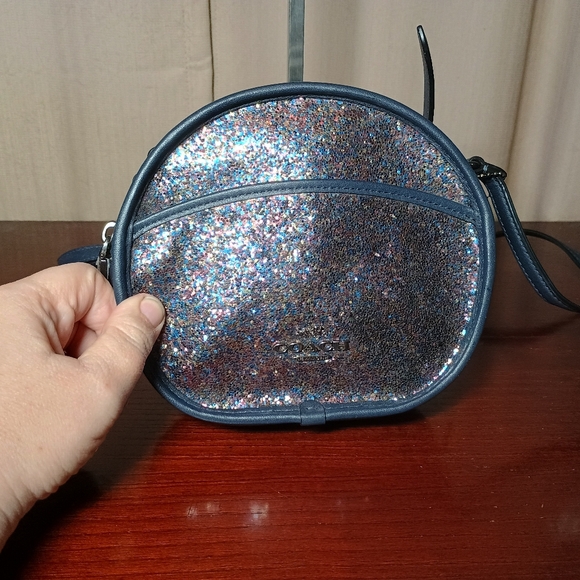 Coach Handbags - Coach Glitter Black Canteen Crossbody Bag